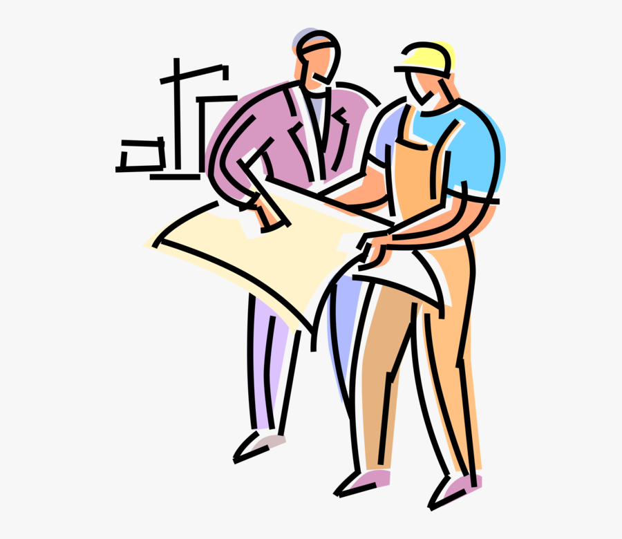 Worker And Review Blueprints Vector Transparent Download, Transparent Clipart