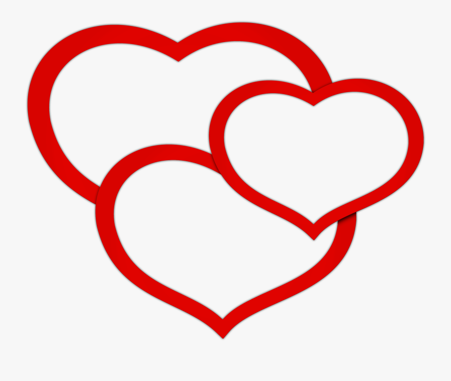 Triple Heart Clipart, Transparent Clipart