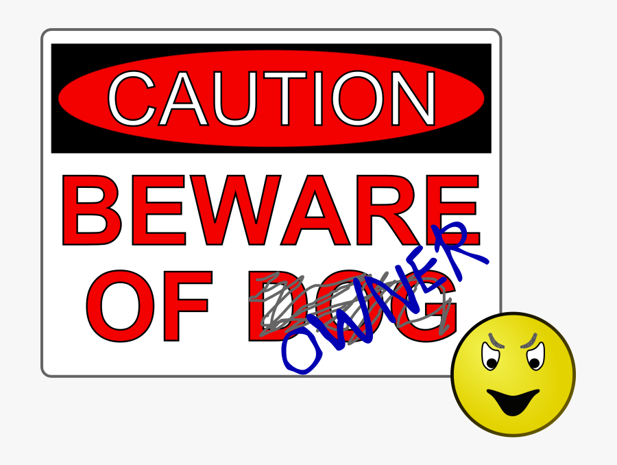 Beware Of Dog Sign, Transparent Clipart
