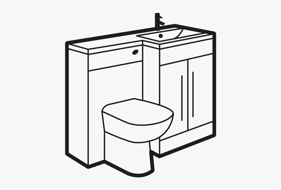 Combination Basin & Toilet Units - Toilet With Side Sink, Transparent Clipart