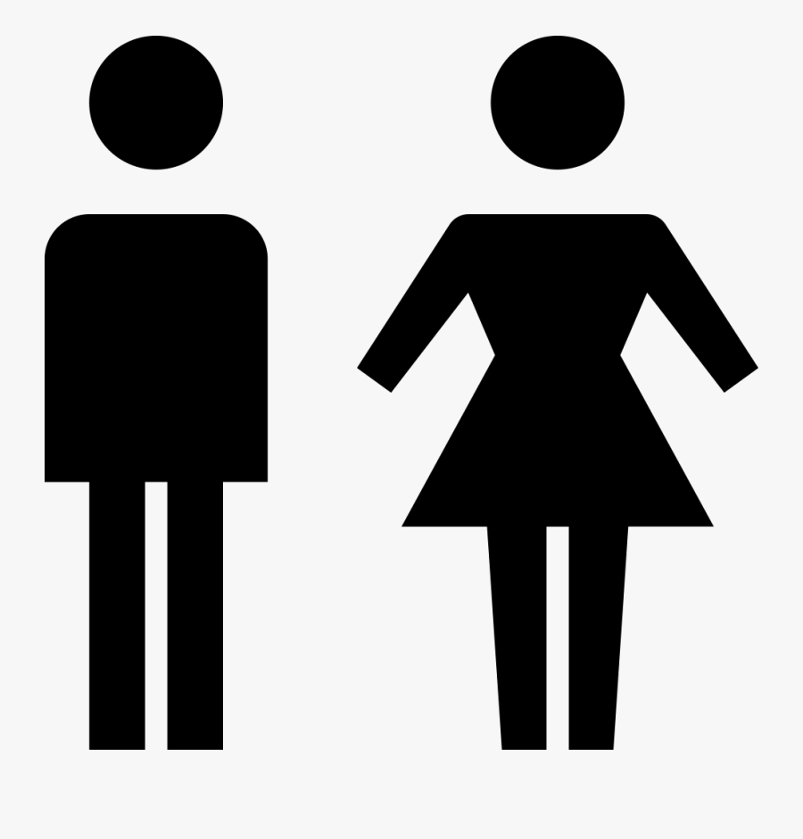 Man-woman Toilet Bathroom Sex Gender Svg Png Icon Free - Man Woman Icon Png, Transparent Clipart
