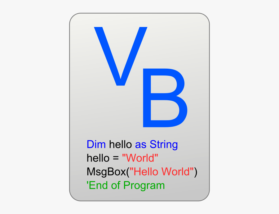 Visual Basic Icon Svg Clip Arts - Visual Basic , Free Transparent