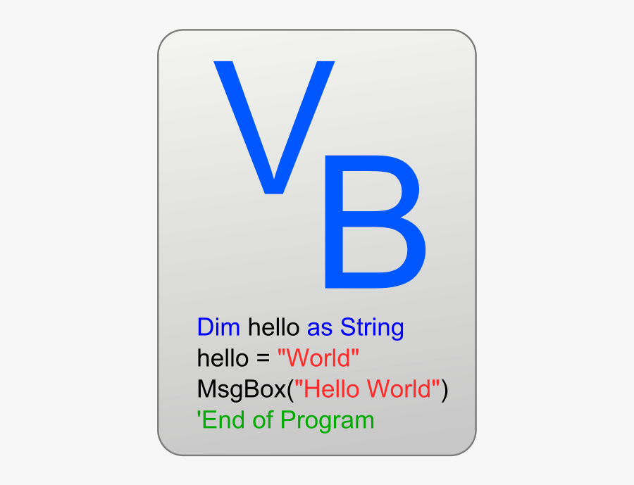 Visual Basic Icon Svg Clip Arts - Visual Basic, Transparent Clipart