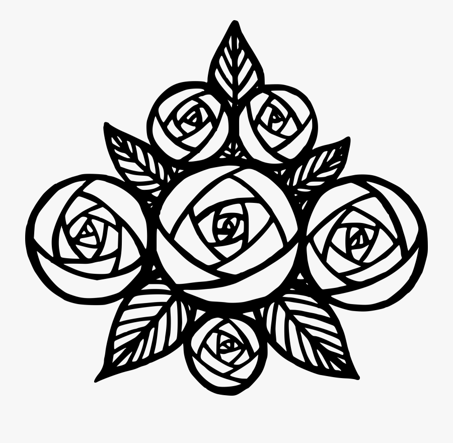 This Free Icons Png Design Of A Bunch- - Vector Rose Free Png, Transparent Clipart