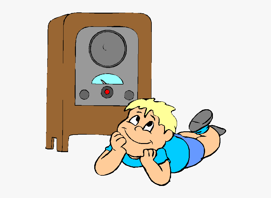Listening To Radio Cartoon, Transparent Clipart