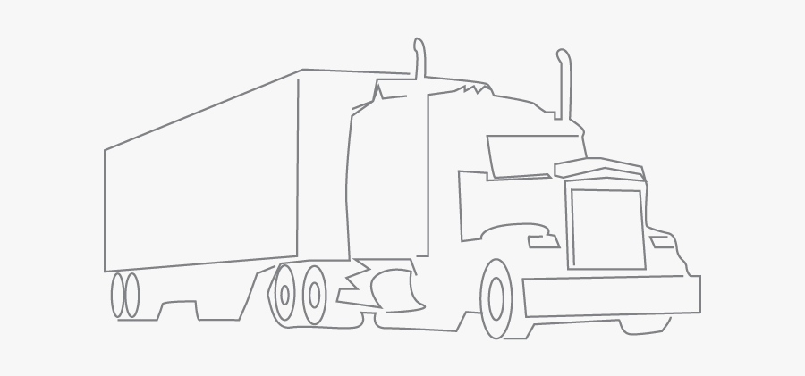 Trailer Truck, Transparent Clipart
