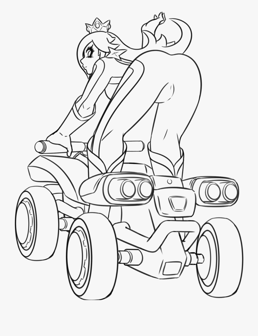 Rosalina Atv Lines By Avianookami - Line Art, Transparent Clipart
