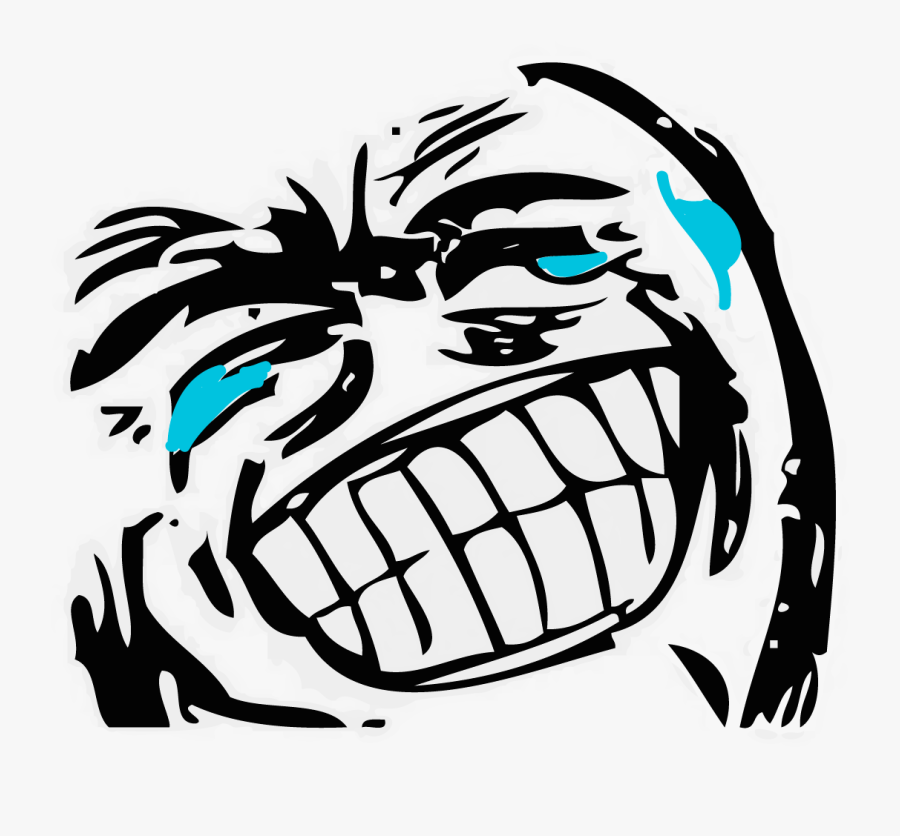 Rage Comic Internet Meme Laughter Trollface - Crying Laughing Meme Face , F...