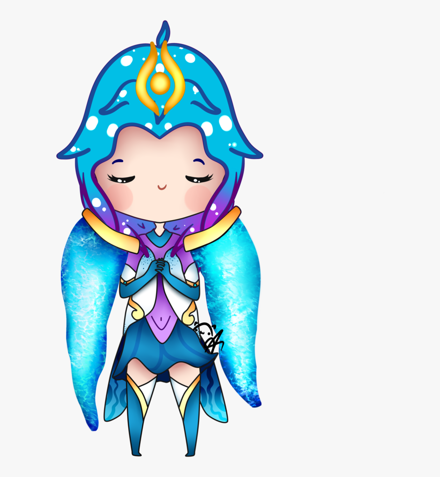 Amazing League Of Legends Clipart Lux Illustration - Elementalist Lux Chibi Water, Transparent Clipart