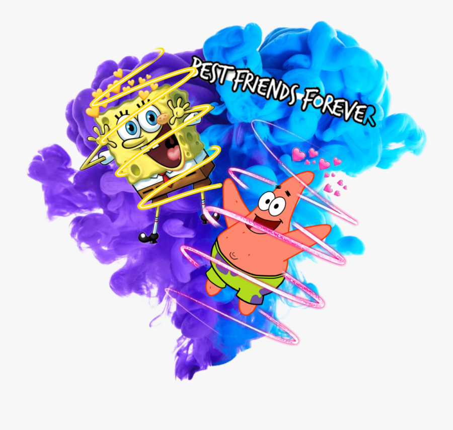 #love #bff #spongebob #patrick #fun #laughter 🤪💗 - Smoke Blue Purple Png, Transparent Clipart