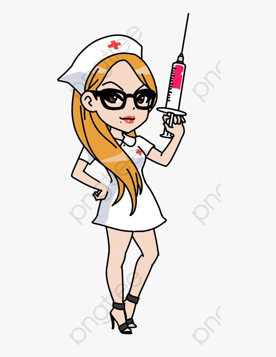 Nurse Clipart Cartoon Hand - Enfermera Png, Transparent Clipart