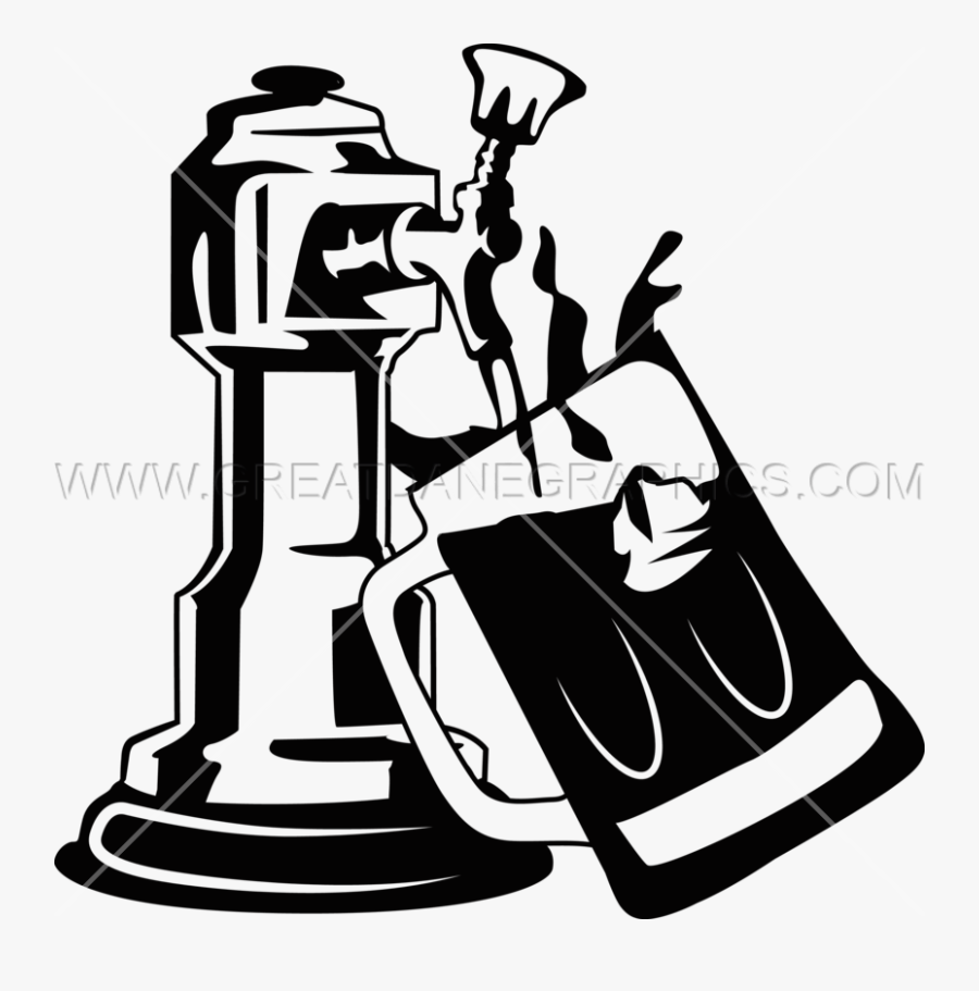 Retro Clipart Beer - Beer On Tap Cartoon, Transparent Clipart