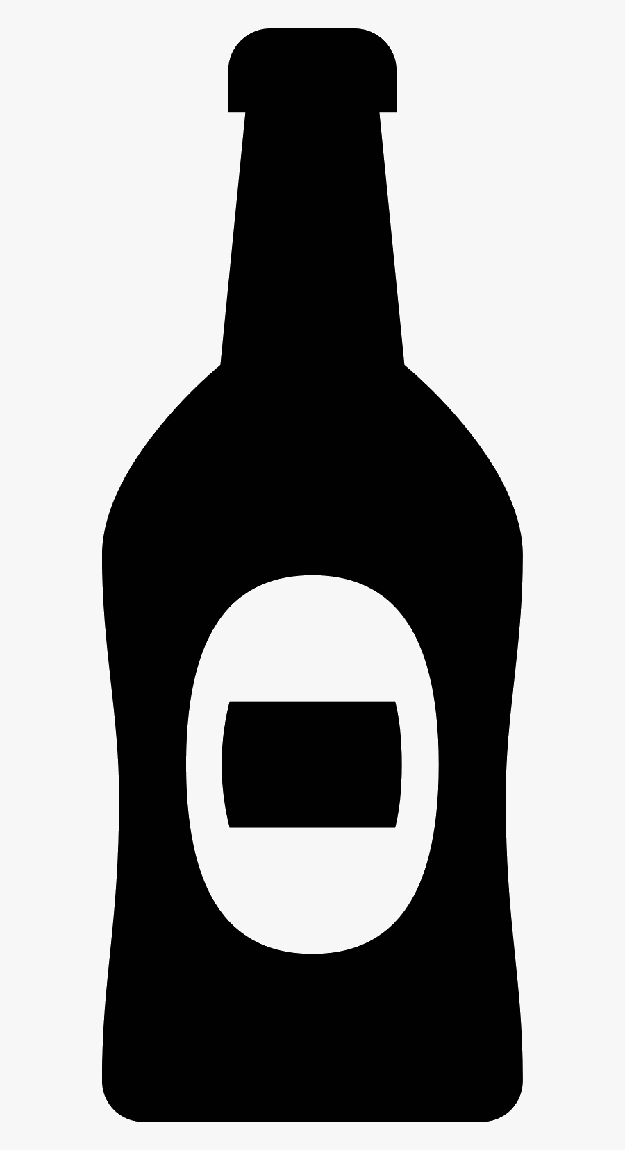 Transparent Beer Bottle Clipart Black And White, Transparent Clipart