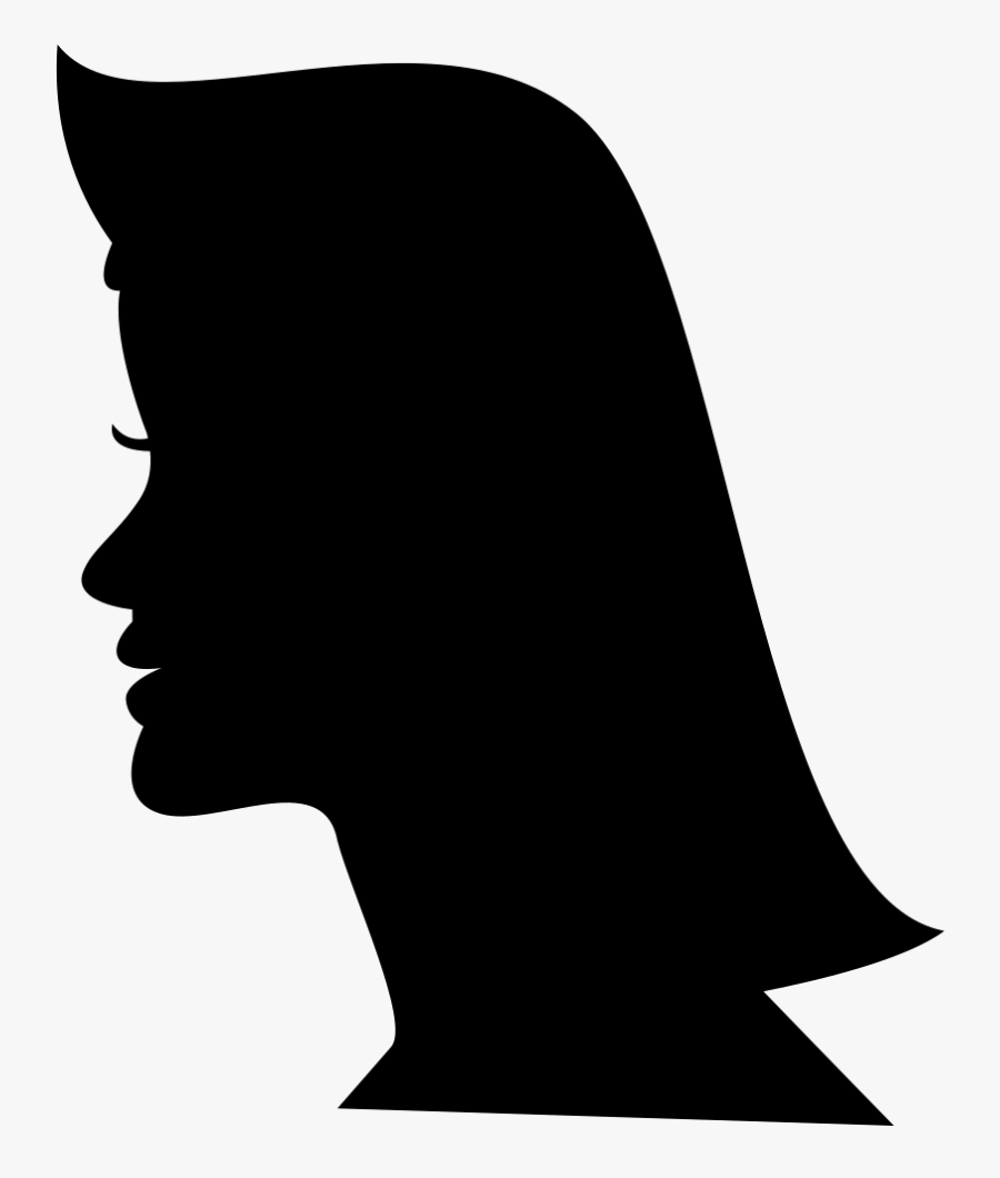 Hair Clipart Side View - Vector Male Silhouette Head, Transparent Clipart