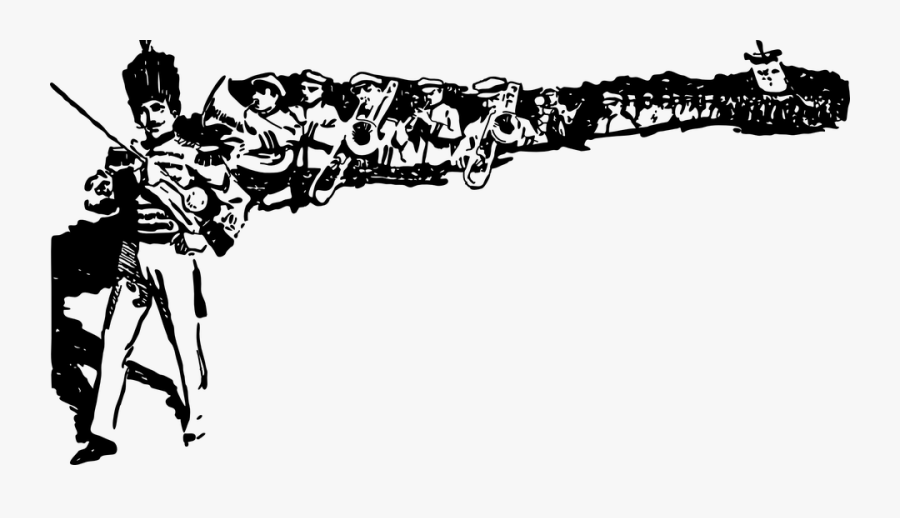 Marching Band Silhouette - Cool Marching Band Art, Transparent Clipart