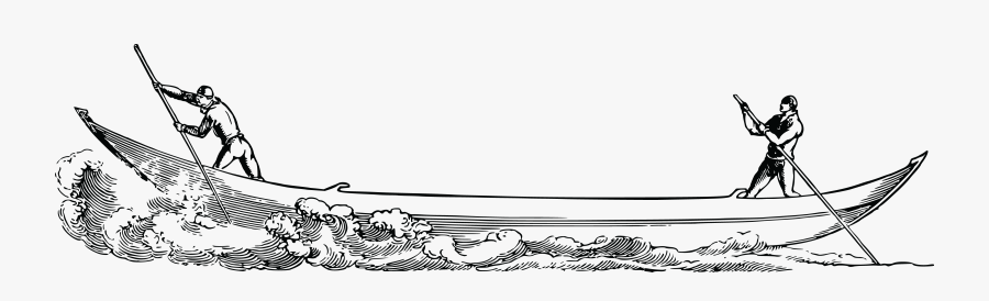 Free Clipart Of Men Rowing A Boat - Perahu Dayung Png, Transparent Clipart