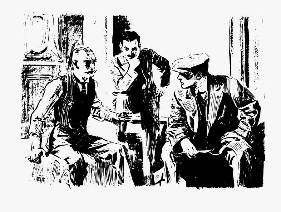 Human Behavior,art,visual Arts - Three Men Thinking, Transparent Clipart