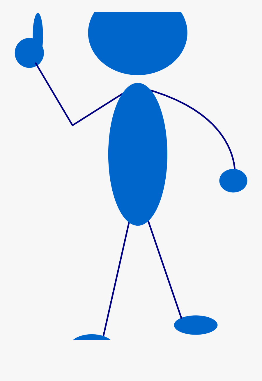 Stick Man Thinking Clipart , Png Download - Stick Figure Pointing To Self, Transparent Clipart