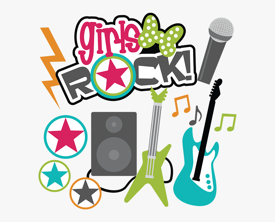 Girls Rock Clip Art, Transparent Clipart