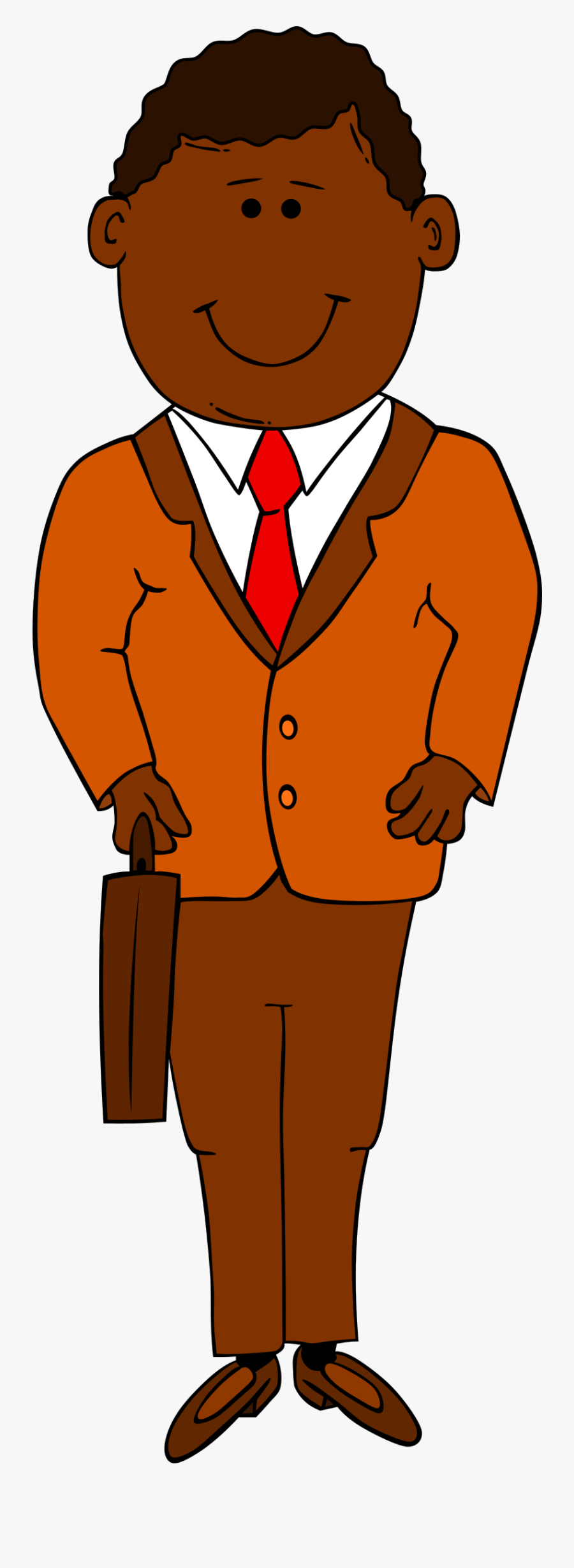 Clipart - Cartoon Man In Suit, Transparent Clipart