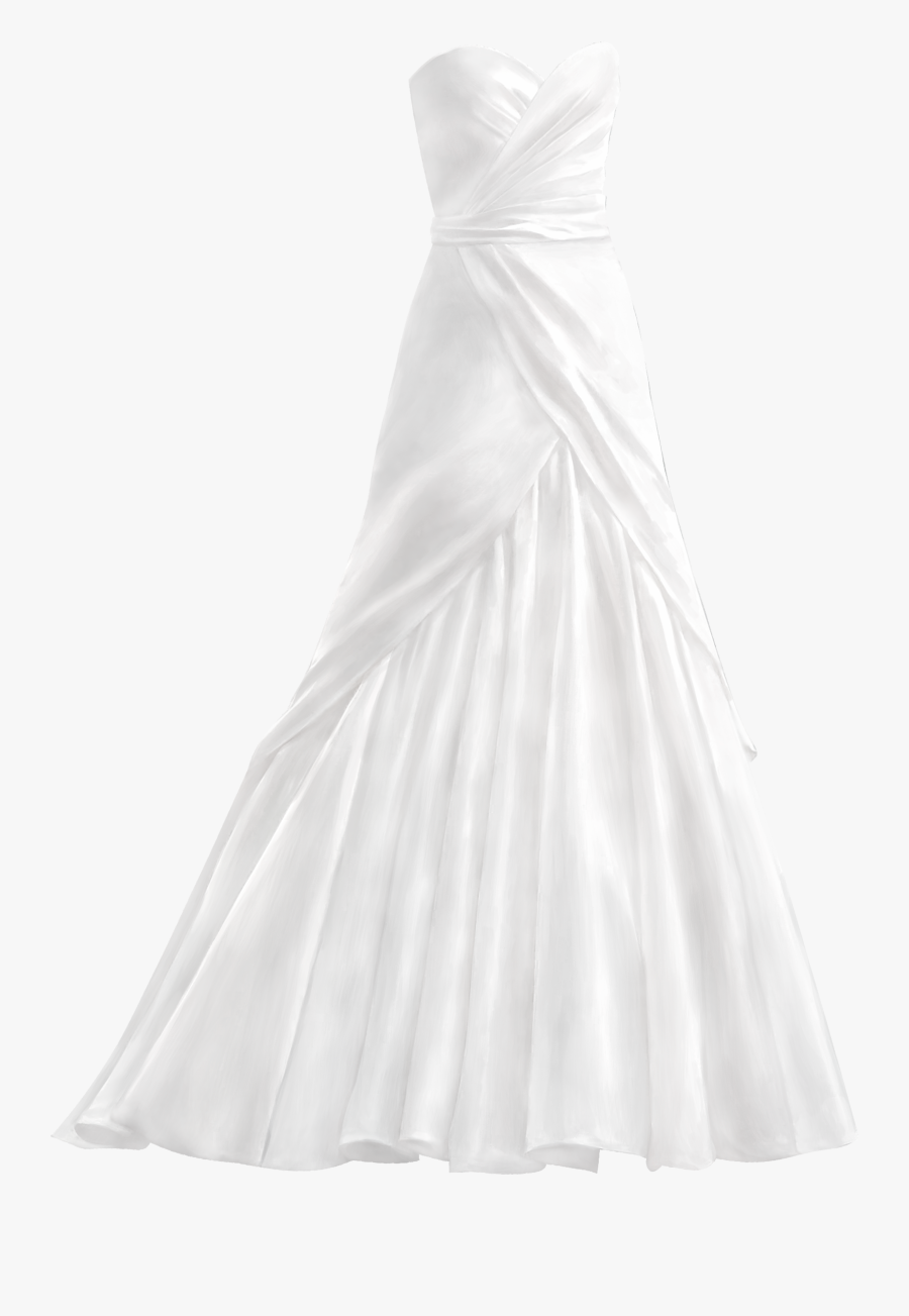 White Wedding Dress Png Clip Art - White Wedding Dress Clipart, Transparent Clipart