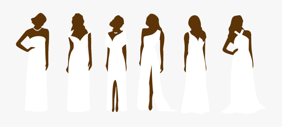 Wedding Bridesmaid Dress Png Download - Silhouette, Transparent Clipart