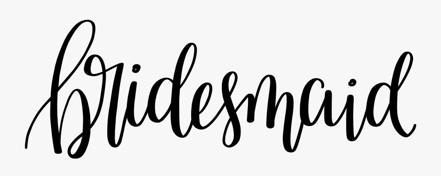 Bridesmaid Word Images Reverse Search Book Clip Art - Bridesmaid Lettering, Transparent Clipart