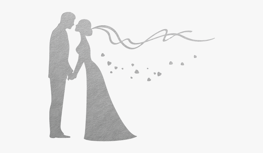 Bride And Groom Clipart - People Getting Married Drawing, Transparent Clipart