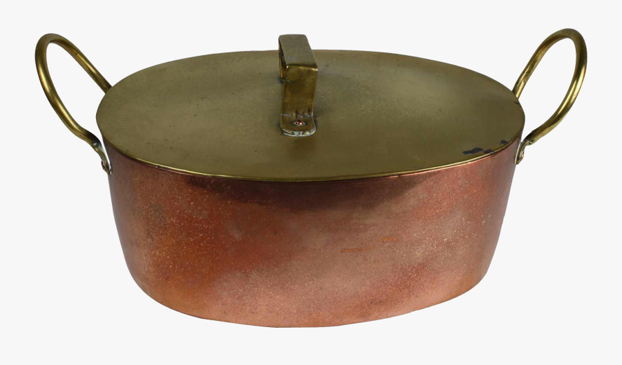 Clip Art Copper Pot With Brass - Lid, Transparent Clipart