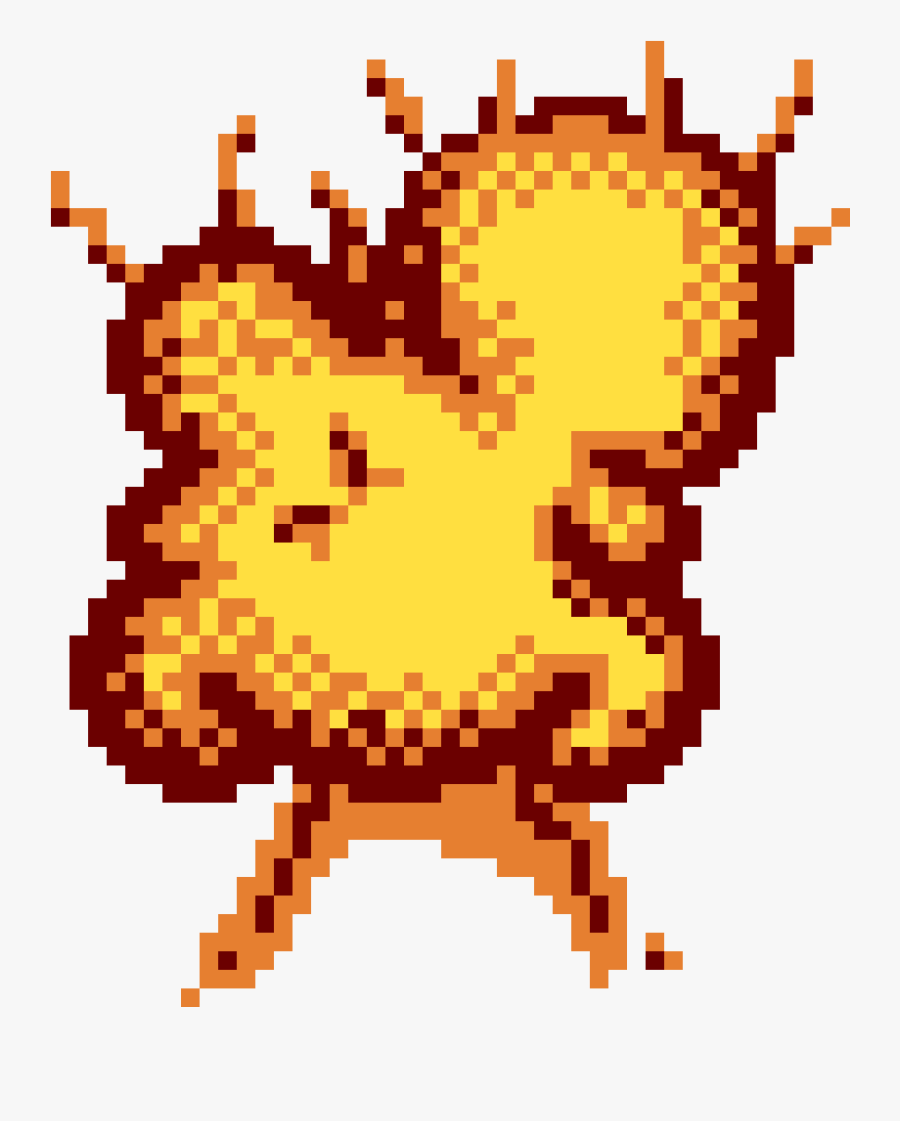 Pixel Explosion Png Clipart Download - Pixel Art Explosion Png, Transparent Clipart