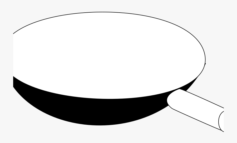 Frying Pan - Black And White Wok, Transparent Clipart