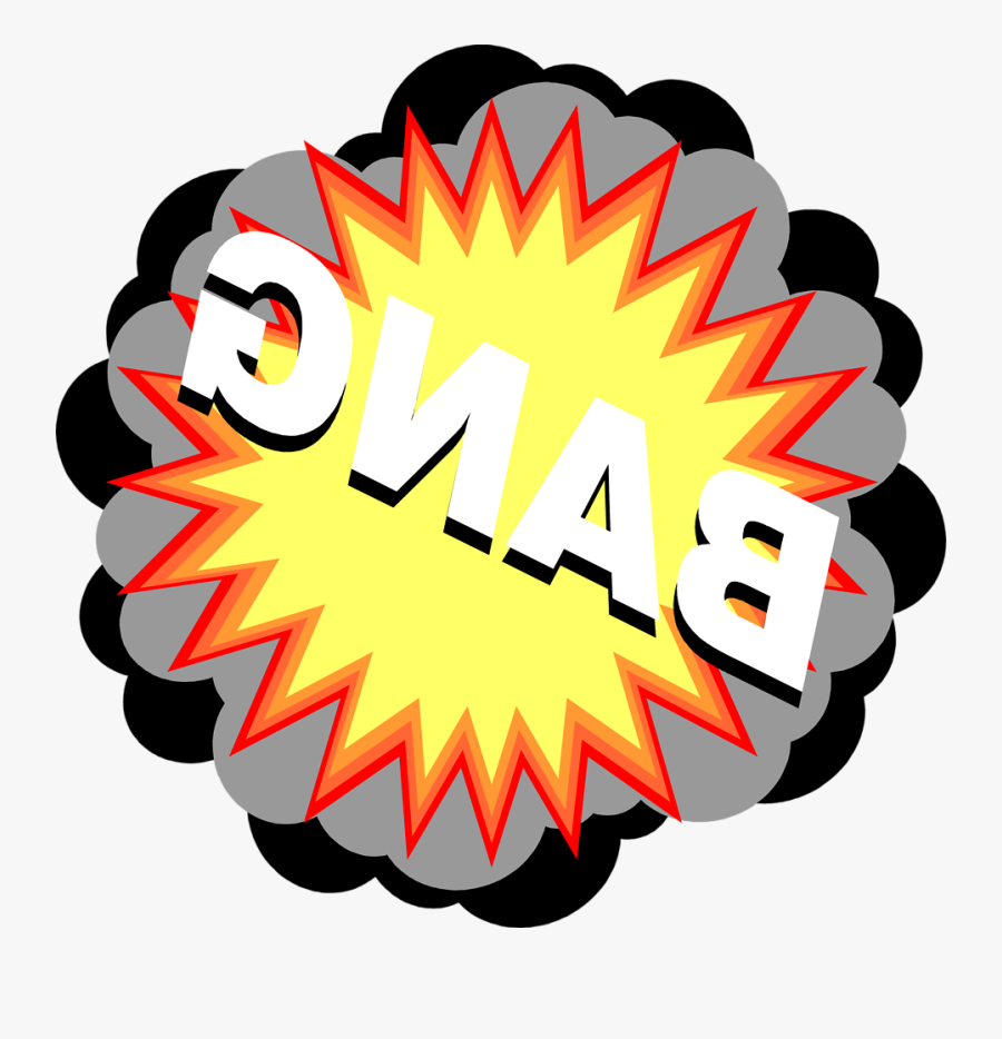 Clipart Of Bang, Text And Explosion - Eating Ass, Transparent Clipart
