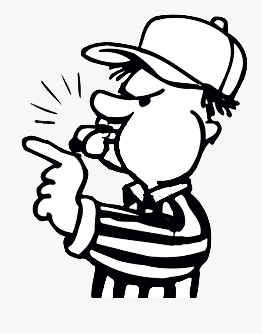 Official Clipart Officiating - Referee Clipart Black And White, Transparent Clipart