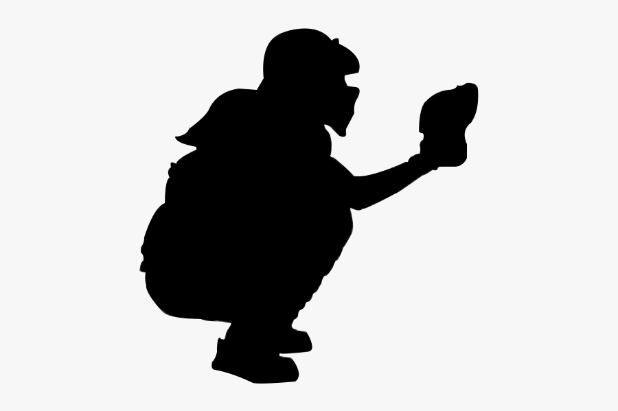 Open Roster Spots 12u - Softball Catcher Silhouette Clip Art, Transparent Clipart