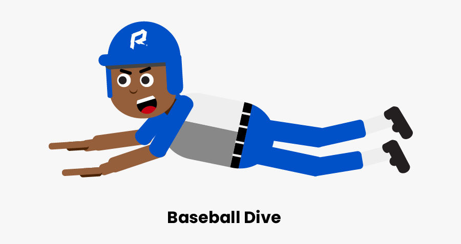 Baseball Sliding And Diving Rules - Cartoon, Transparent Clipart