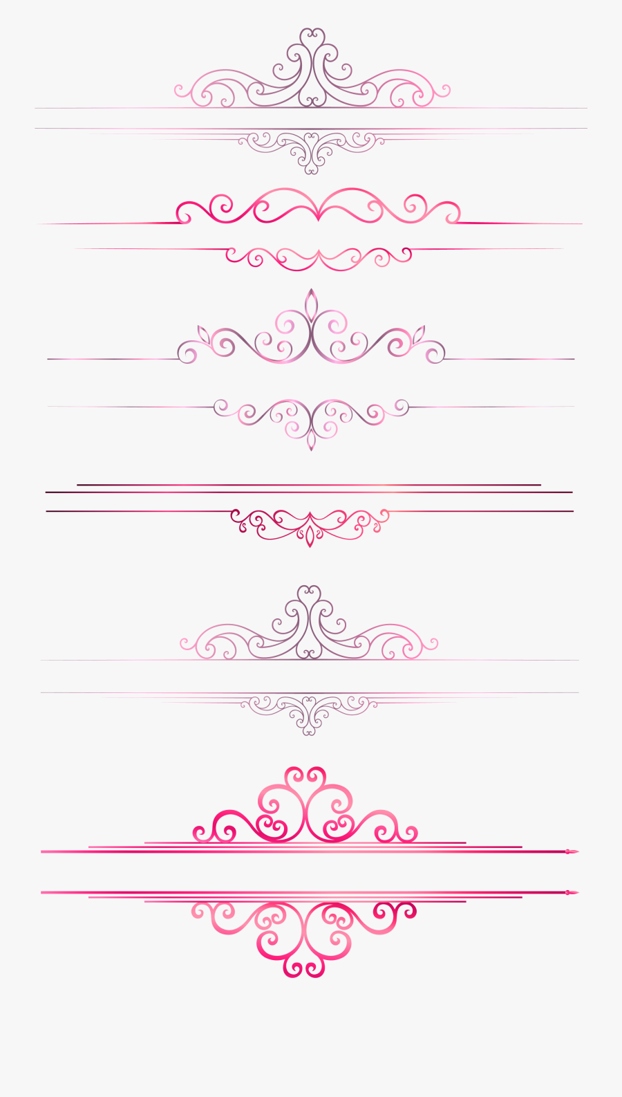 Dividing Pattern Line Border Columns European Clipart - Royal Border Line Clip Art Transparent, Transparent Clipart