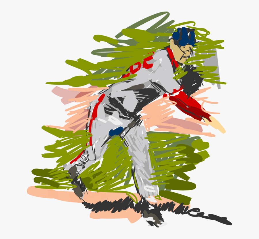 Free Baseball Player, Transparent Clipart