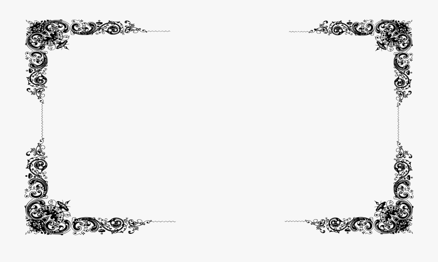 Clip Art Flourish Border Clipart - Train Ka Safar Essay In Urdu, Transparent Clipart