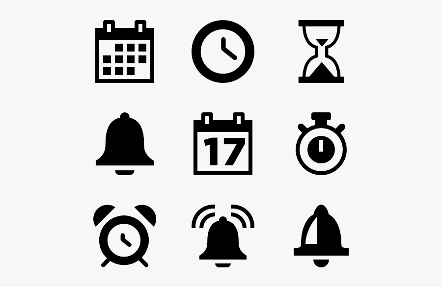 Clip Art Icons Free Time - Date Time And Venue Symbols, Transparent Clipart