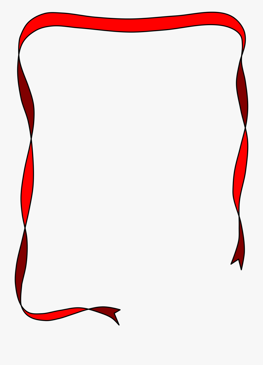 Clip Art Ribbon Border Clipart - Ribbon Frame Clip Art, Transparent Clipart