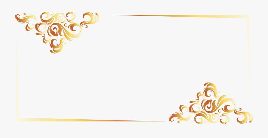 Transparent Border Design Clipart - Golden Vector Border Png, Transparent Clipart