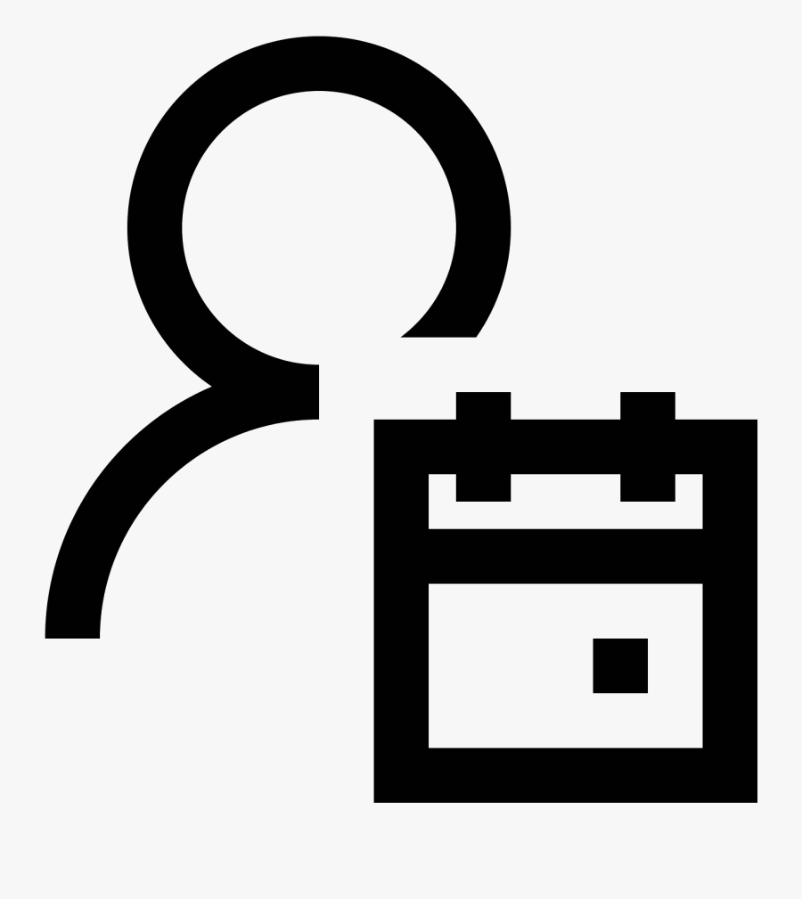 Person Calendar Icon Free Download Png And Vector - Person Calendar Icon, Transparent Clipart