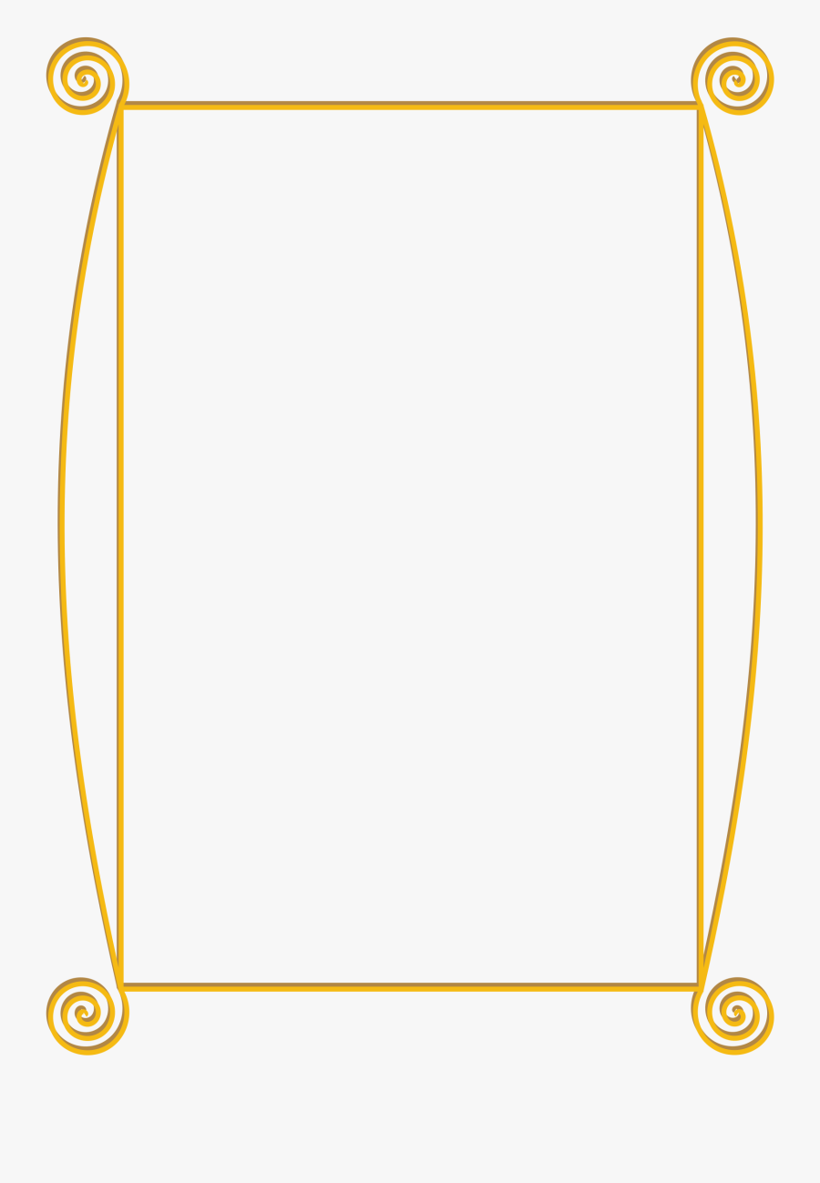 Golden Line Borders Png - Simple Gold Frame Png Transparent, Transparent Clipart