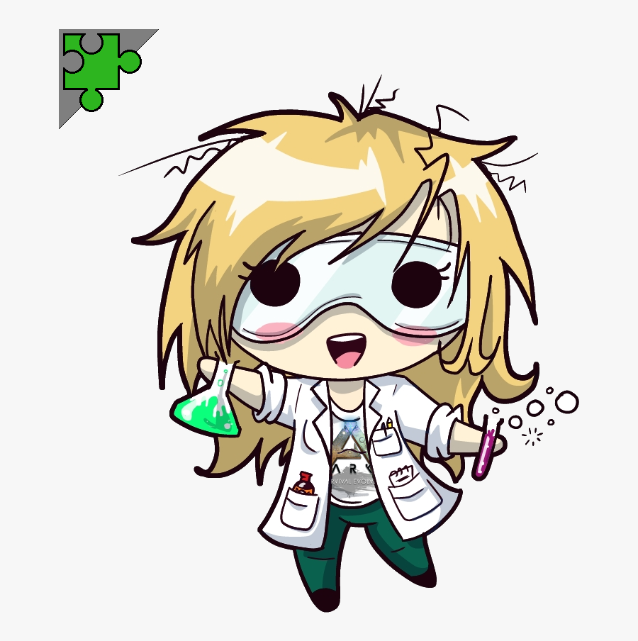Transparent Mad Clipart - Anime Scientist Chibi, Transparent Clipart