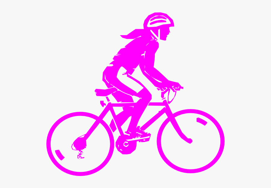 Female Pink Clip Art - Cyclist Clipart Png, Transparent Clipart