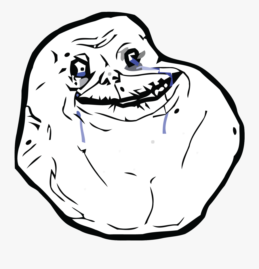 Forever Alone Face Png - Meme Forever Alone Png, Transparent Clipart