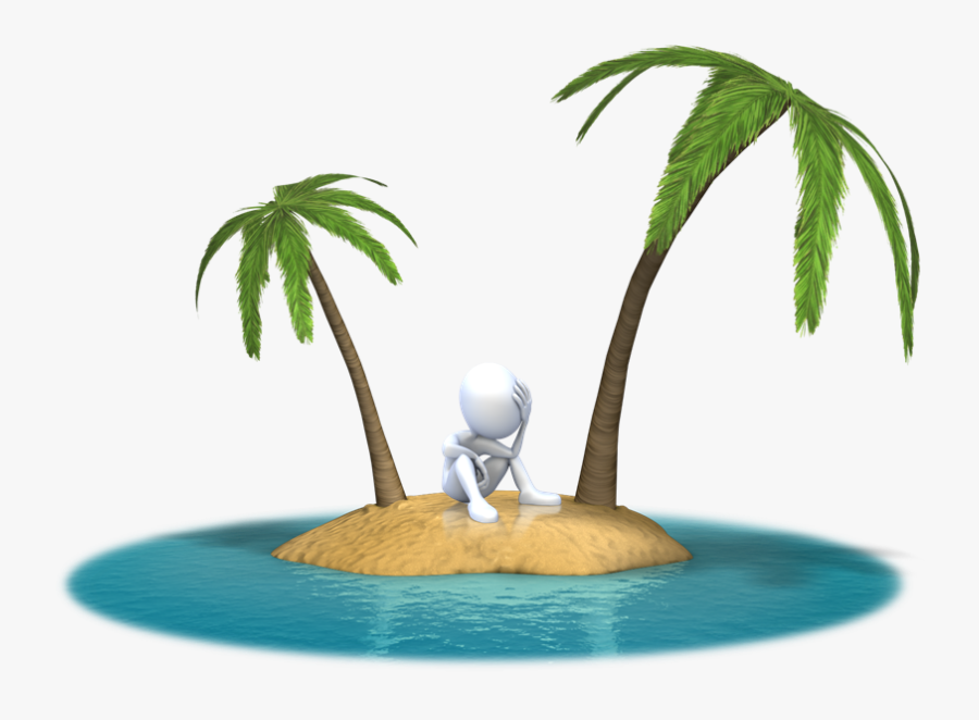 Sitting On An Island Alone, Transparent Clipart