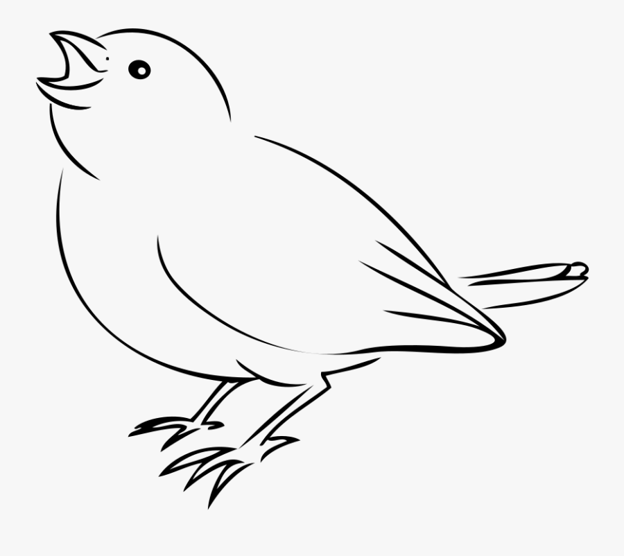 Sparrow - Clip Art Sparrow Black And White, Transparent Clipart