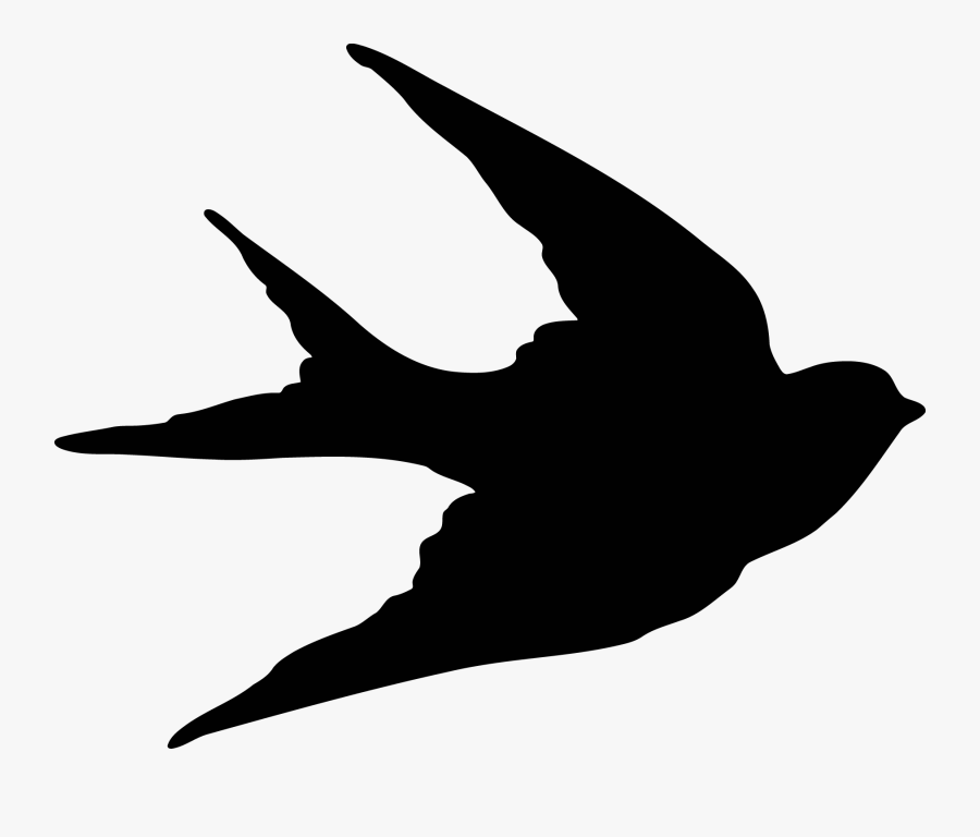 Bird Sparrow Swallow Silhouette Clip Art - Swallow Silhouette Png, Transparent Clipart