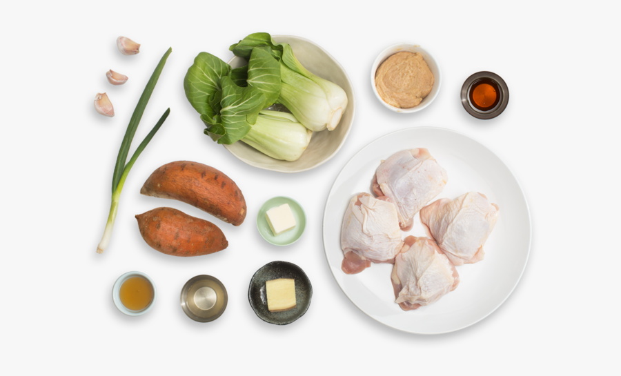 Miso-honey Chicken With Roasted Sweet Potatoes & Bok - Cruciferous Vegetables, Transparent Clipart